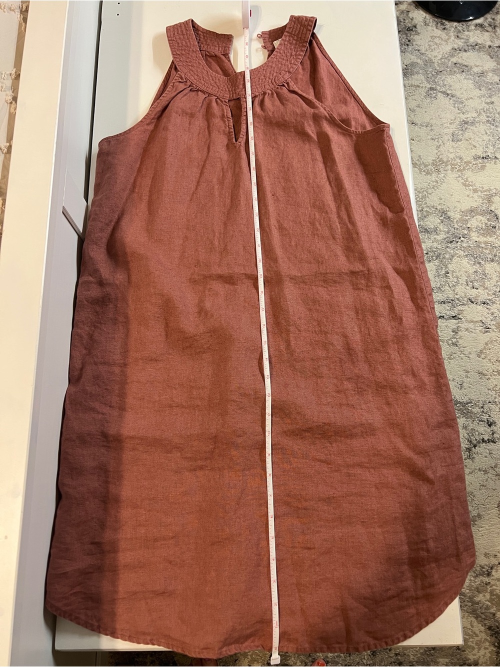 Women’s dusty red Linen Dress
